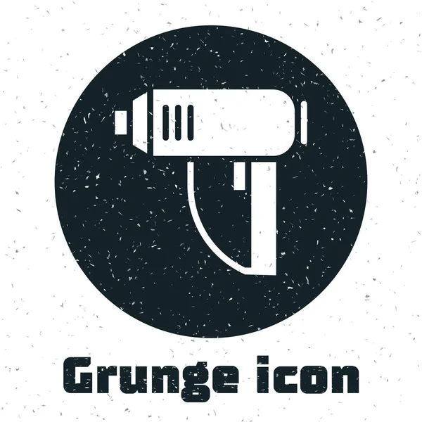 Icono de secador industrial Grunge Electric aislado sobre fondo blanco. Ilustración vectorial — Archivo Imágenes Vectoriales