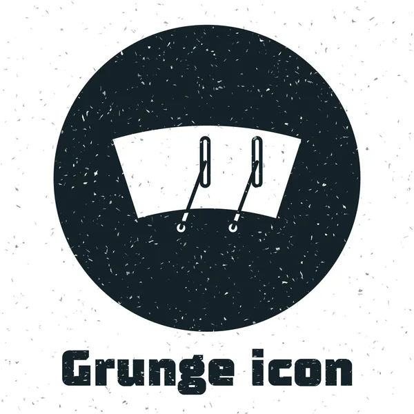 Grunge-Scheibenwischer-Symbol isoliert auf weißem Hintergrund. Vektorillustration — Stockvektor