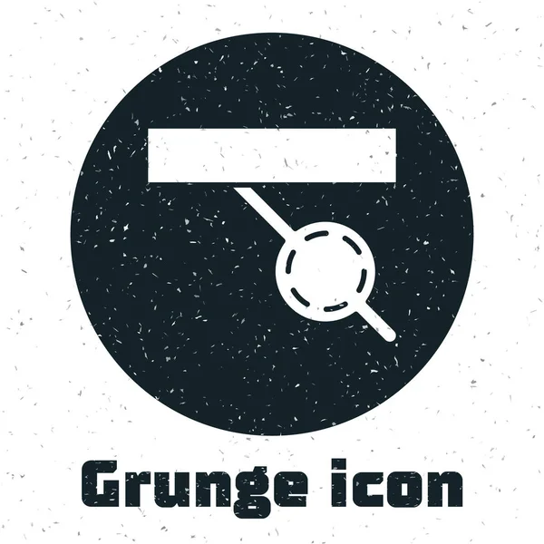 Grunge-Piratenaugenklappen-Symbol isoliert auf weißem Hintergrund. Piraten-Accessoire. Vektorillustration — Stockvektor