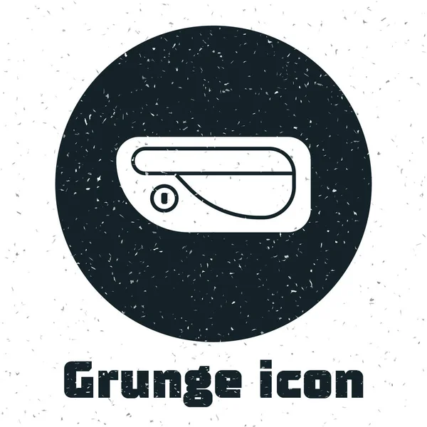 Grunge Auto Türgriff Symbol isoliert auf weißem Hintergrund. Vektorillustration — Stockvektor