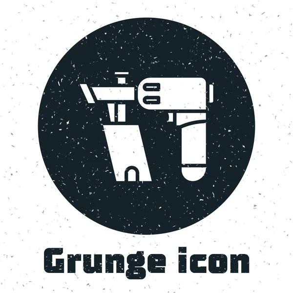 Icono de pistola de clavos Grunge aislado sobre fondo blanco. Ilustración vectorial — Archivo Imágenes Vectoriales