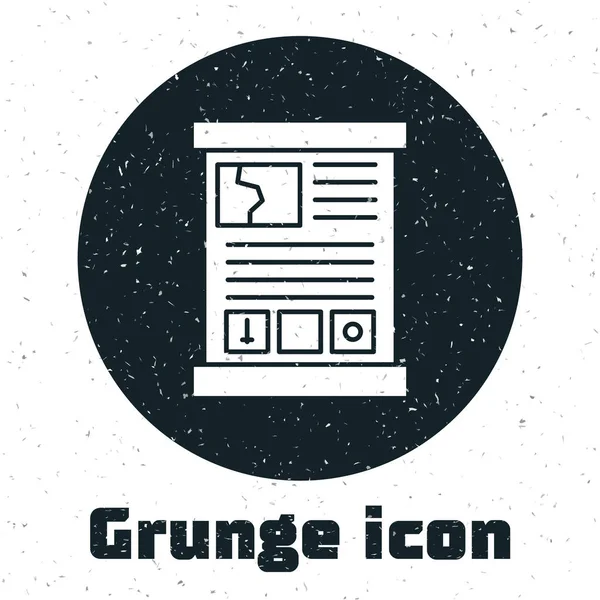 Grunge Game Guide Symbol isoliert auf weißem Hintergrund. Bedienungsanleitung, Anleitung, Ratgeber, Handbuch. Vektorillustration — Stockvektor