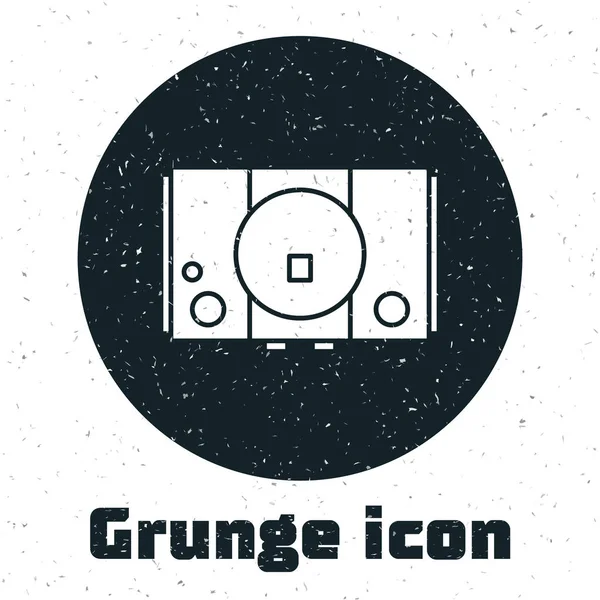 Grunge Icono de la consola de videojuegos aislado sobre fondo blanco. Ilustración vectorial — Vector de stock