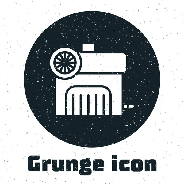Ícone do compressor de ar Grunge isolado no fundo branco. Ilustração vetorial — Vetor de Stock