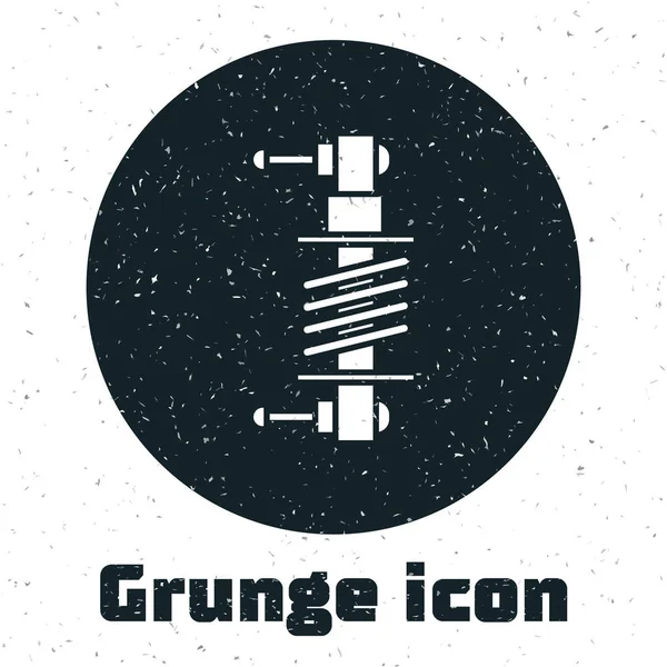 Grunge lengéscsillapító ikon elszigetelt fehér alapon. Vektorillusztráció — Stock Vector