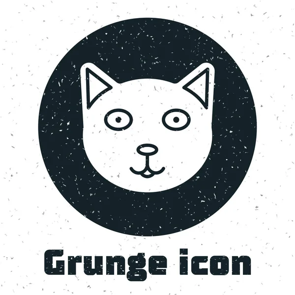 Icono Grunge Pet aislado sobre fondo blanco. Ilustración vectorial — Vector de stock