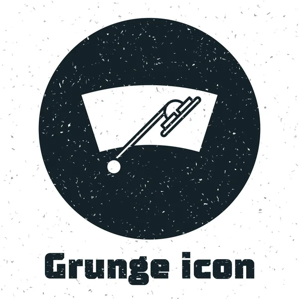 Grunge Windscreen wiper icon isolated on white background. Vector Illustration — 스톡 벡터