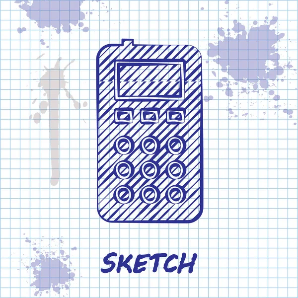 Sketch line Icône de télécommande isolée sur fond blanc. Illustration vectorielle — Image vectorielle
