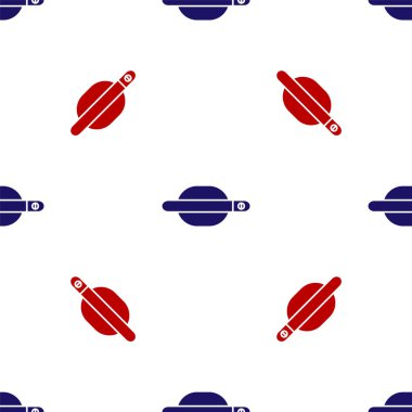 Blue and red Car door handle icon isolated seamless pattern on white background. Vector Illustration