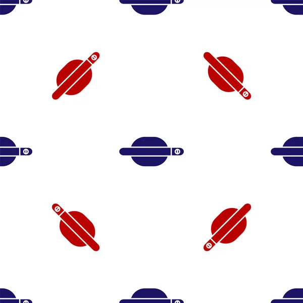 Blue and red Car door handle icon isolated seamless pattern on white background. Vector Illustration — Stok Vektör