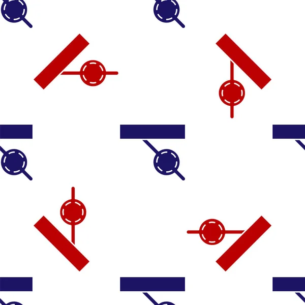 Icône de bandeau Pirate bleu et rouge isolé motif sans couture sur fond blanc. Accessoire pirate. Illustration vectorielle — Image vectorielle