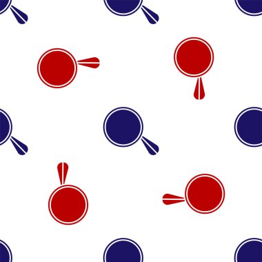 Blue and red Car mirror icon isolated seamless pattern on white background. Vector Illustration