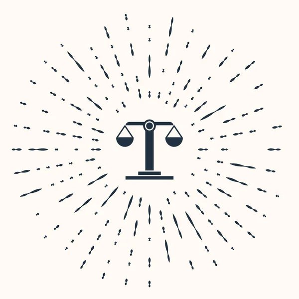 Зодіакальна ікона Сірої Лібри ізольована на бежевому тлі. Збірка астрологічних гороскопів. Абстрактне коло випадкових точок. Векторний приклад — стоковий вектор