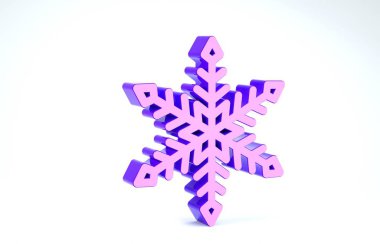 Mor Kar Tanesi simgesi beyaz arkaplanda izole edildi. 3d illüstrasyon 3d canlandırma