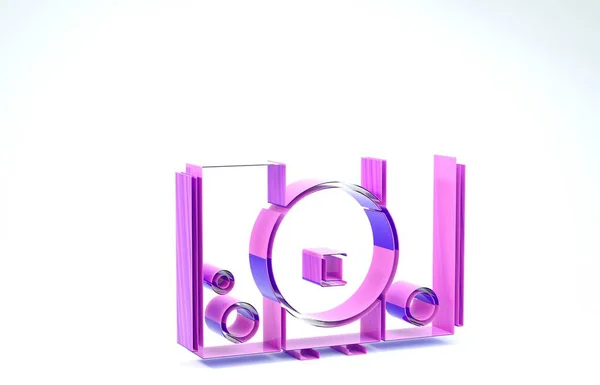 Icône de console de jeu vidéo violet isolé sur fond blanc. Illustration 3D rendu 3D — Photo