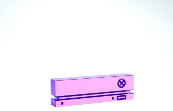 Purple Icono de consola de videojuegos aislado sobre fondo blanco. 3D ilustración 3D render — Foto de Stock