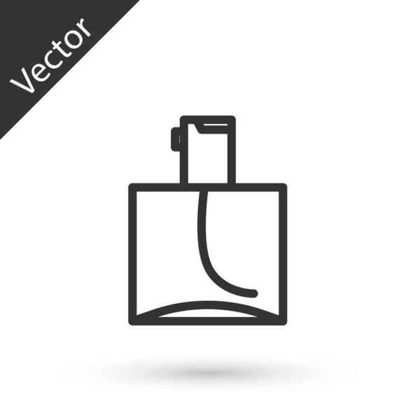 Graue Linie Parfüm-Symbol isoliert auf weißem Hintergrund. Vektorillustration — Stockvektor