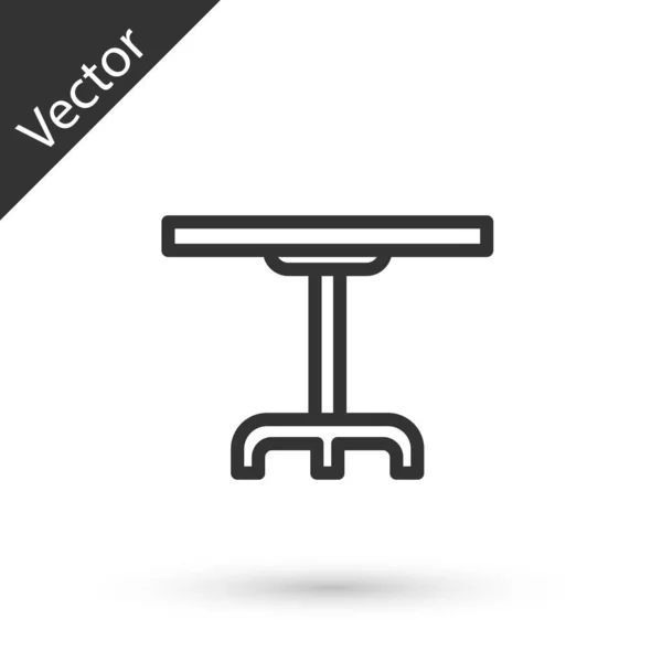 Graue Linie runder Tisch Symbol isoliert auf weißem Hintergrund. Vektorillustration — Stockvektor