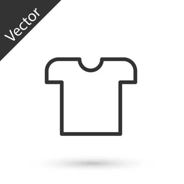 Camiseta gris aislada sobre fondo blanco. Ilustración vectorial — Vector de stock