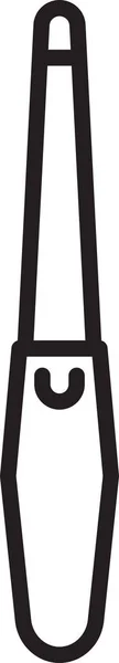 Linea nera Icona lima per unghie isolata su sfondo bianco. Attrezzo per manicure. Illustrazione vettoriale — Vettoriale Stock