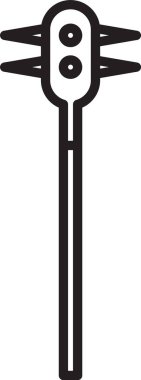 Siyah çizgi Ortaçağ zincirlenmiş top ikonu beyaz arka planda izole edilmiş. Ortaçağ silahı. Vektör İllüstrasyonu