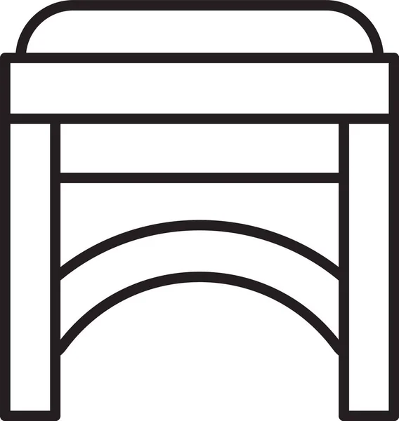 Icono de silla de línea negra aislado sobre fondo blanco. Ilustración vectorial — Vector de stock