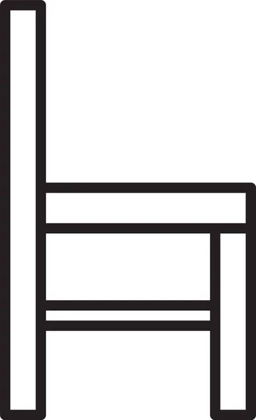 Icono de silla de línea negra aislado sobre fondo blanco. Ilustración vectorial — Vector de stock