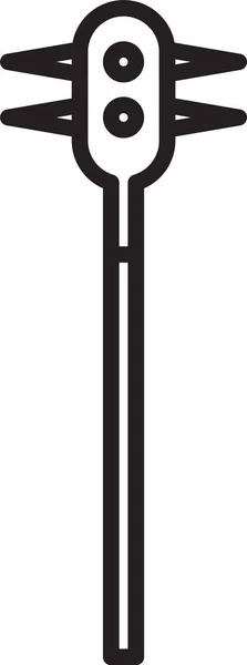 Schwarze Linie mittelalterliche Kettenknäuel Symbol isoliert auf weißem Hintergrund. Mittelalterliche Waffe. Vektorillustration — Stockvektor