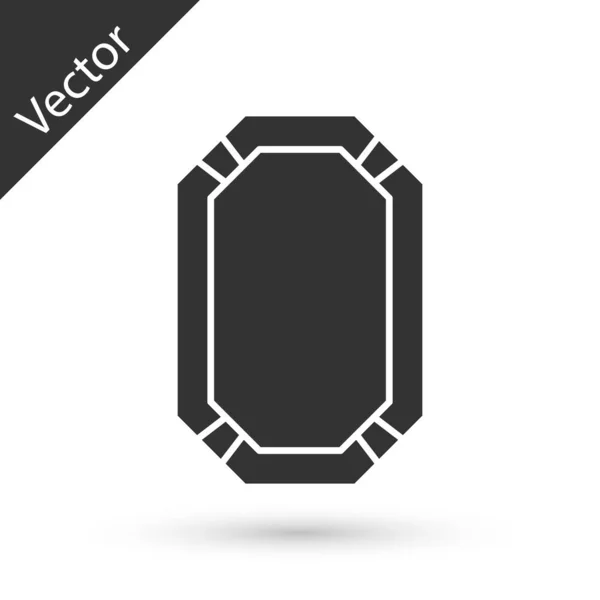 Graues Pokertischsymbol isoliert auf weißem Hintergrund. Vektorillustration — Stockvektor