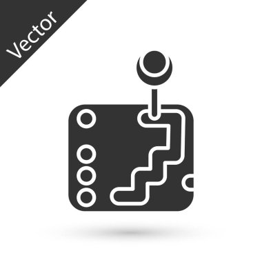 Gri Vites Şekil Değiştiren simgesi beyaz arkaplanda izole edildi. İletişim simgesi. Vektör İllüstrasyonu