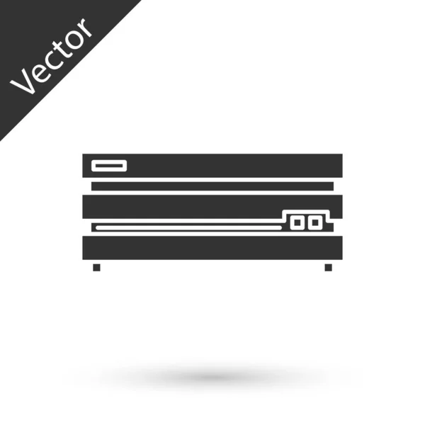 Icône de console de jeu vidéo gris isolé sur fond blanc. Illustration vectorielle — Image vectorielle