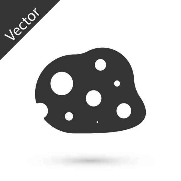 Grey Asteroid icon isolated on white background. Vector Illustration — Stock Vector