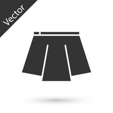 Gri etek simgesi beyaz arkaplanda izole edildi. Vektör İllüstrasyonu