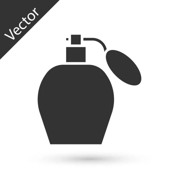Graues Parfüm-Symbol isoliert auf weißem Hintergrund. Vektorillustration — Stockvektor