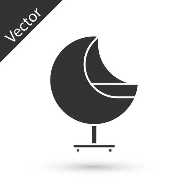 Icono de sillón gris aislado sobre fondo blanco. Ilustración vectorial — Vector de stock