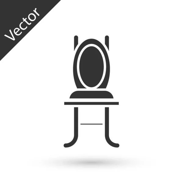 Grey Chair icon isolated on white background. Vector Illustration — Stock Vector