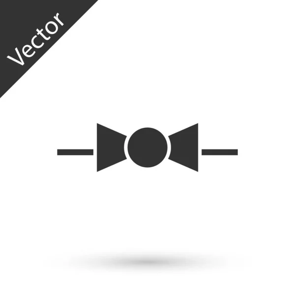 Grå Bow slips ikon isolerad på vit bakgrund. Vektor Illustration — Stock vektor