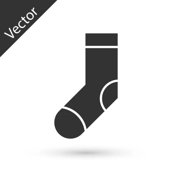 Graue Socken auf weißem Hintergrund. Vektorillustration — Stockvektor