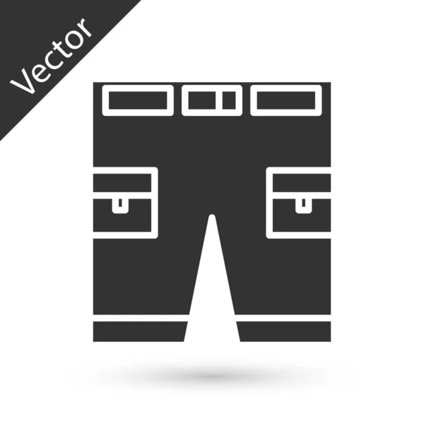 Grey Short or pants icon isolated on white background. Vector Illustration — 스톡 벡터