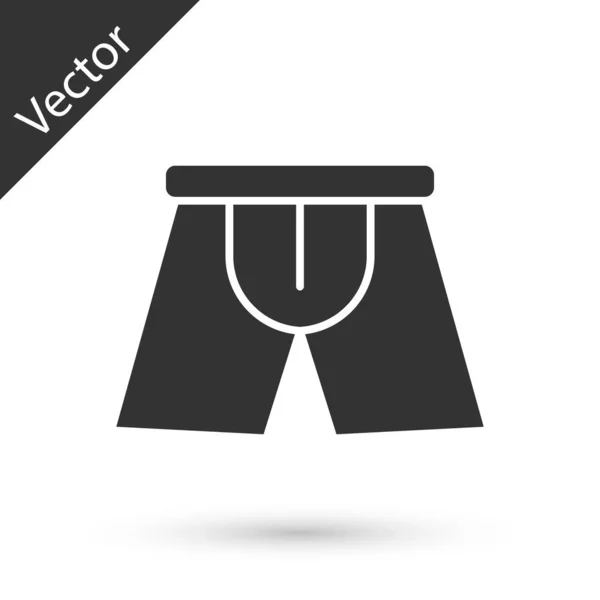 Grey Men underpants icon isolated on white background. Man underwear. Vector Illustration — Stock Vector