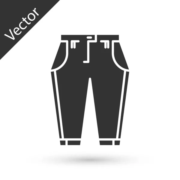 Grey Pants ícone isolado no fundo branco. Ilustração vetorial — Vetor de Stock
