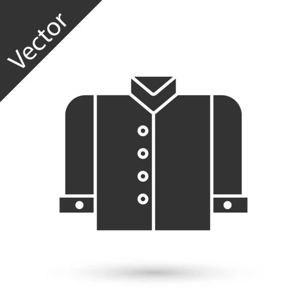 Camiseta gris icono aislado sobre fondo blanco. Ilustración vectorial — Vector de stock