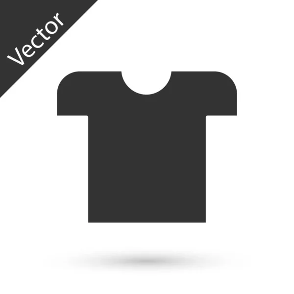Icône T-shirt gris isolé sur fond blanc. Illustration vectorielle — Image vectorielle