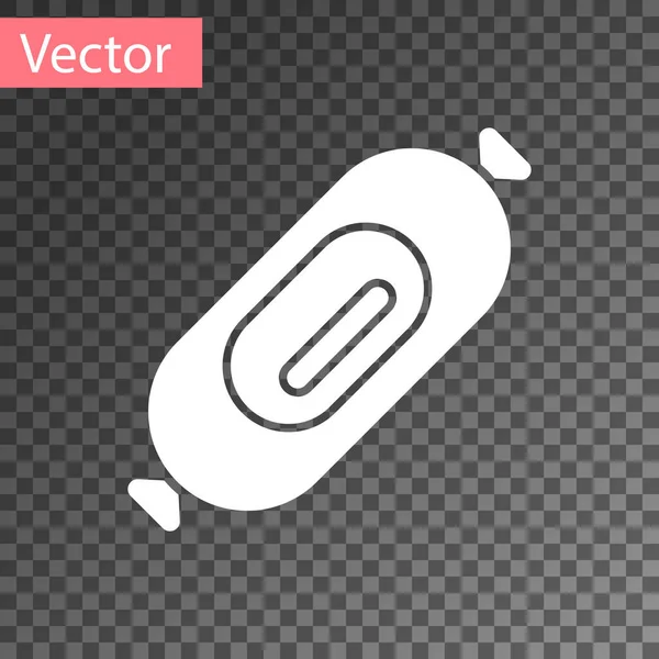 Weißwurst-Symbol isoliert auf transparentem Hintergrund. Fleischfeinkostprodukt. Vektorillustration — Stockvektor