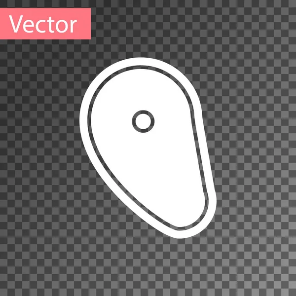 Ícone de carne de bife branco isolado em fundo transparente. Ilustração vetorial — Vetor de Stock