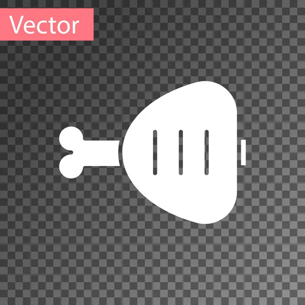 Bílé kuřecí stehno ikona izolované na průhledném pozadí. Kuřecí stehno. Vektorová ilustrace — Stockový vektor