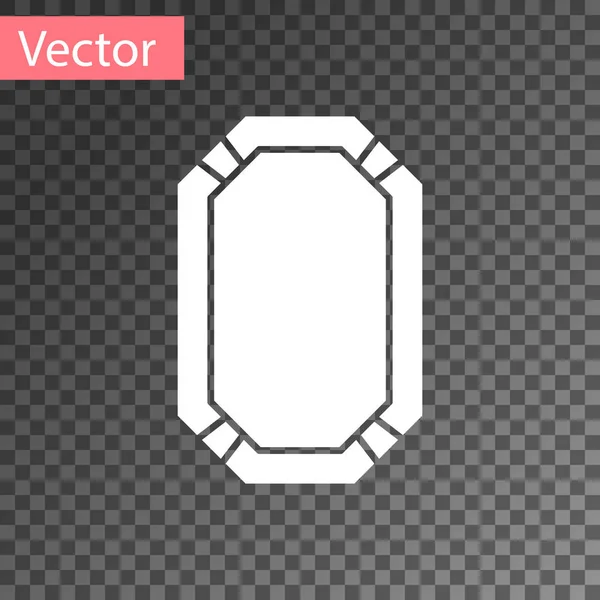 Ícone de mesa de poker branco isolado em fundo transparente. Ilustração vetorial — Vetor de Stock