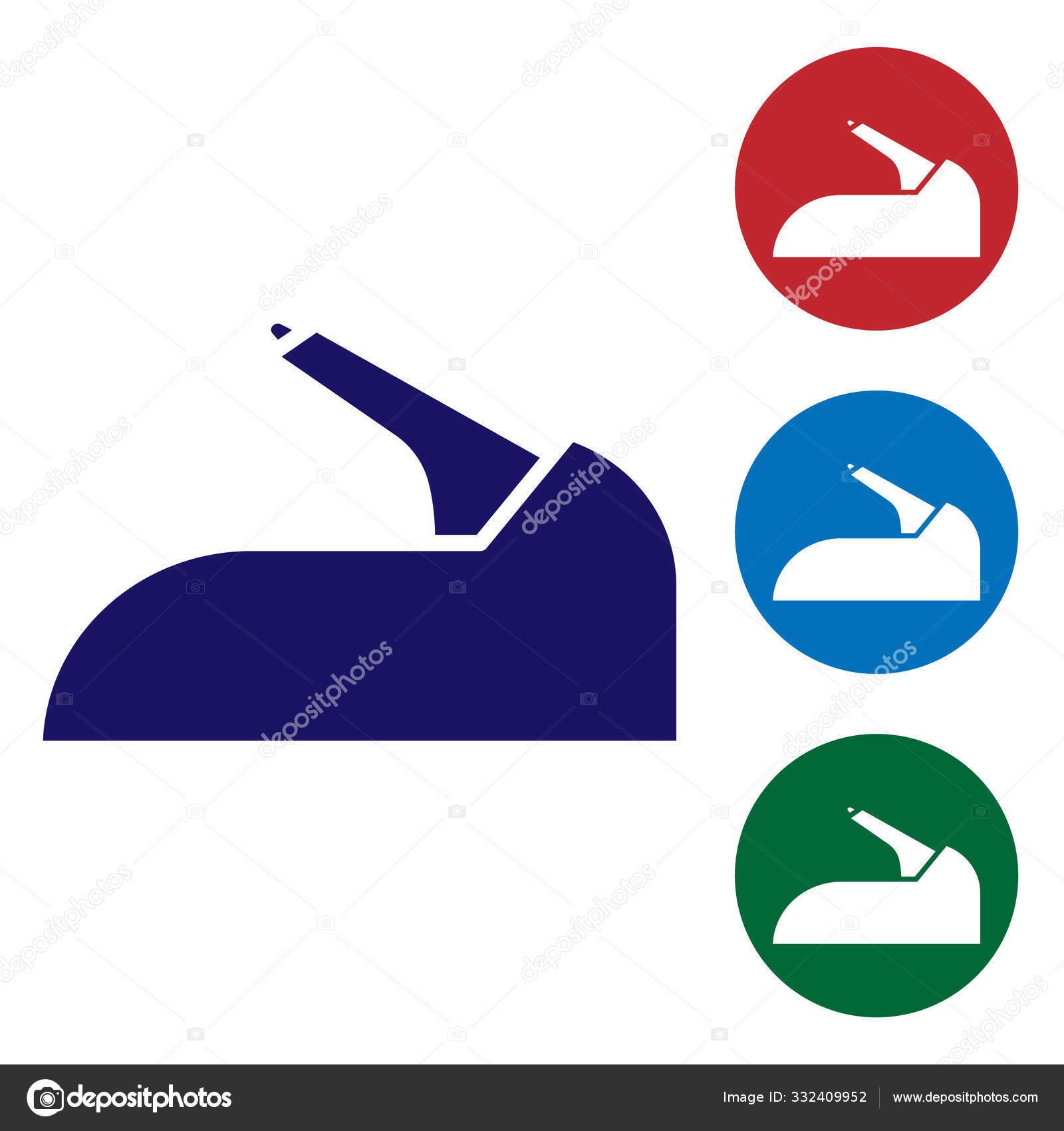 Blue Car Handbrake Icon Isolated On White Background Parking Brake Lever Set Color Icons In Circle Buttons Vector Illustration Vector Image By C Vectorvalera Gmail Com Vector Stock