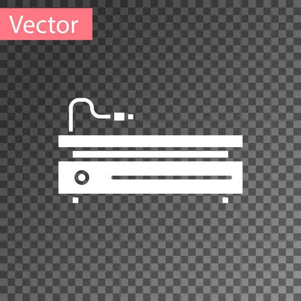 Icono blanco de la consola de videojuegos aislado sobre fondo transparente. Ilustración vectorial — Vector de stock