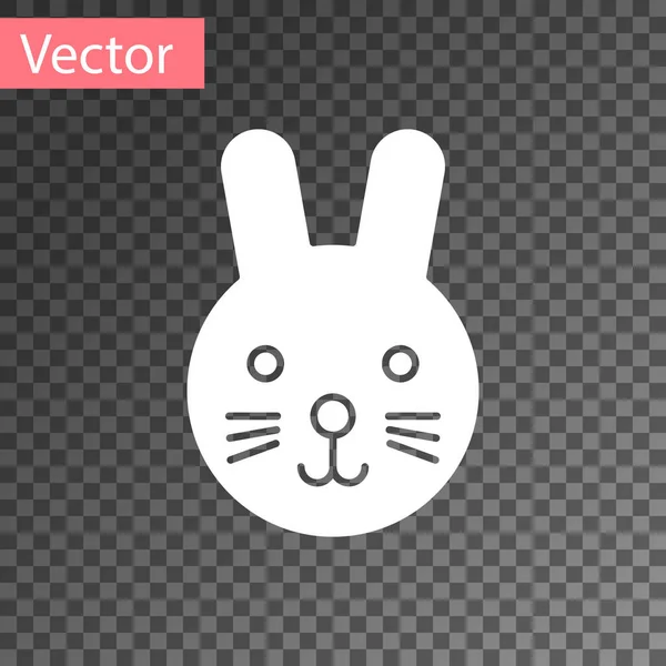 White Rabbit zodiac sign icon isolated on transparent background. Astrological horoscope collection. Vector Illustration — 스톡 벡터